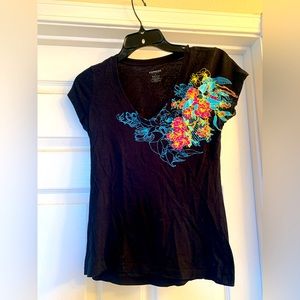 Express Floral Graphic Print T-Shirt Size XS